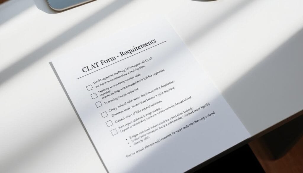 CLAT form requirements checklist