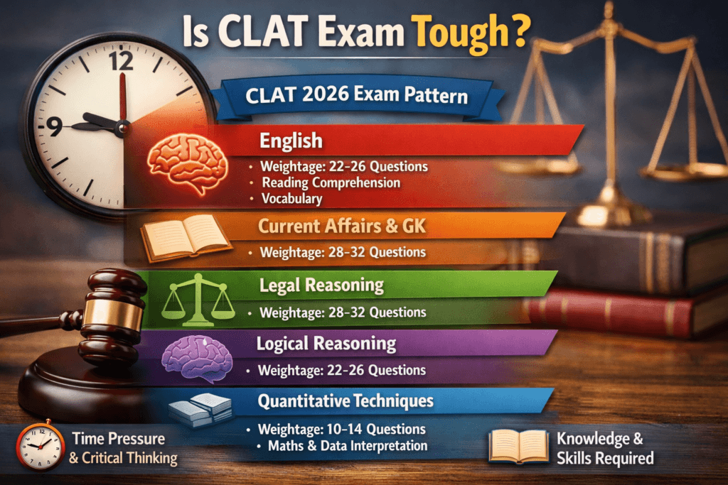 is clat exam tough​