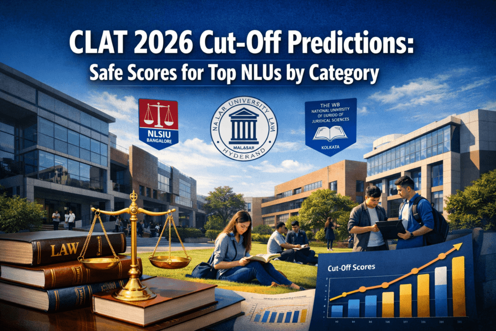 CLAT 2026 Cut-Off Predictions: Safe Scores for Top NLUs by Category and How to Hit Them