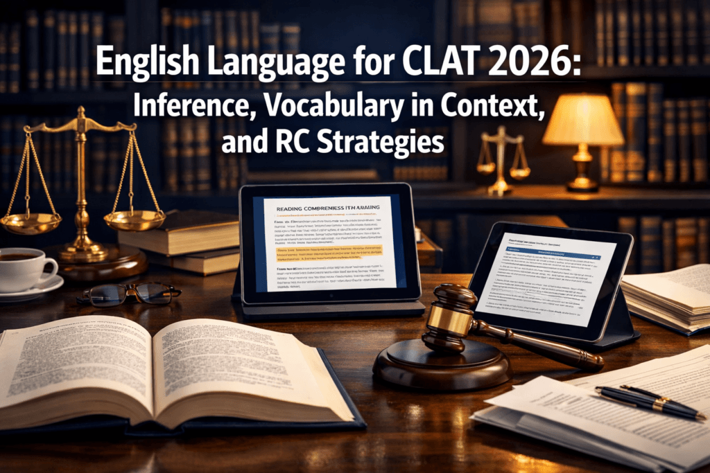 English Language for CLAT 2026: Inference, Vocabulary in Context, and RC Strategies from Recent Papers