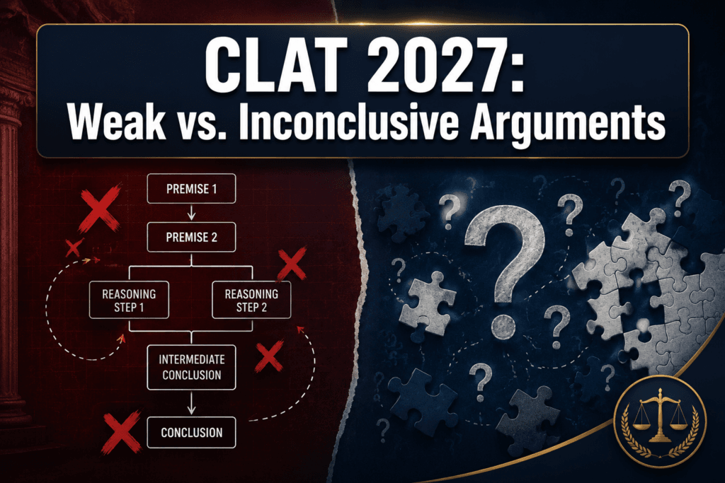 CLAT 2027 Weak vs. Inconclusive Arguments: Mastering Nuance in Critical Reasoning Within Analytical Puzzles