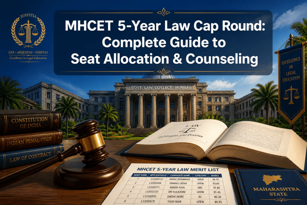 MHCET 5-Year Law Cap Round: Your Complete Guide to Seat Allocation and Counseling