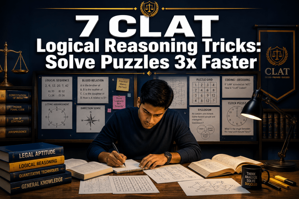 7 CLAT Logical Reasoning Tricks: Solve Puzzles 3x Faster