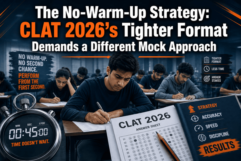 The No-Warm-Up Strategy: How CLAT 2026's Tighter Format Demands a Completely Different Mock-Taking Approach