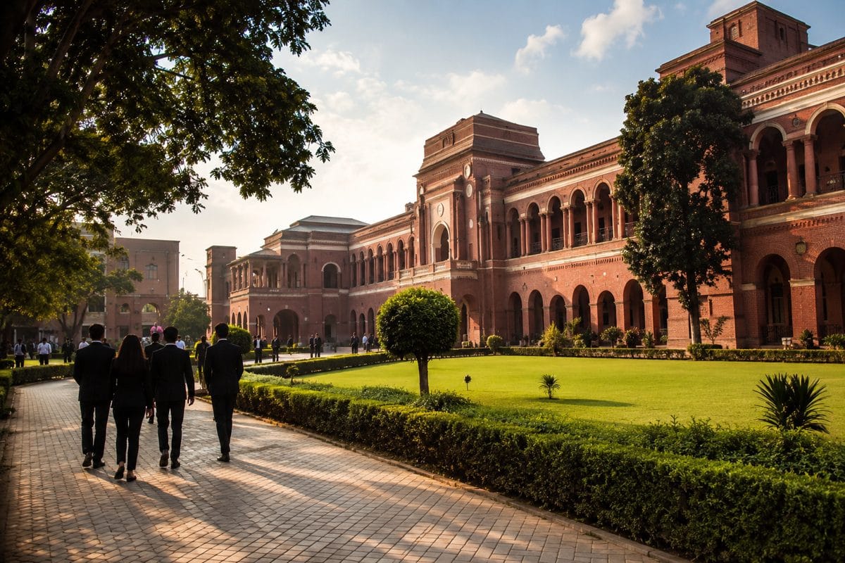 Law students on a National Law University campus in India